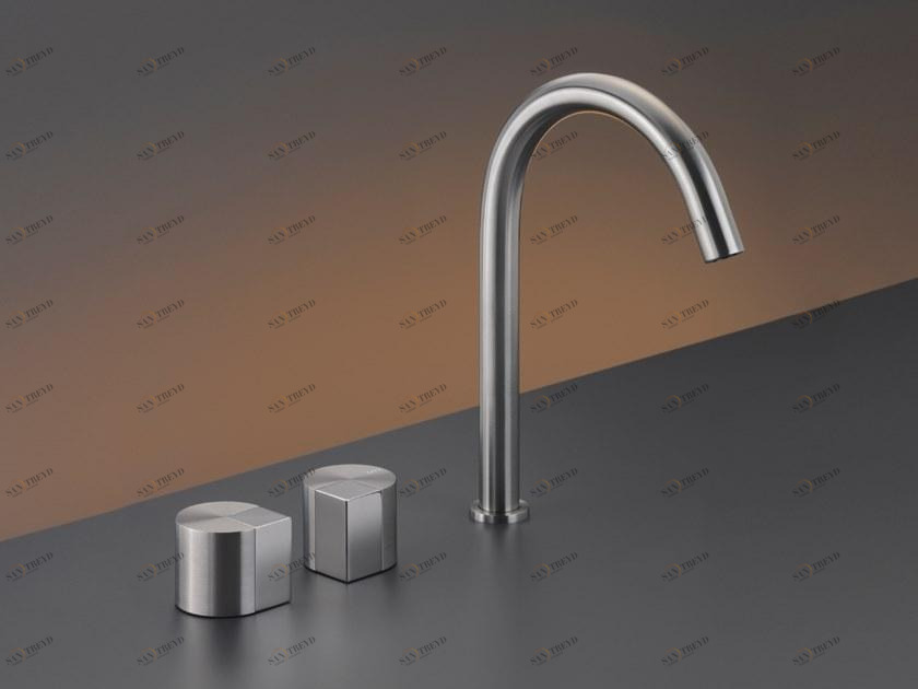 Ceadesign Смеситель для раковины с 3 отверстиями из нержавеющей стали Duet Det 13