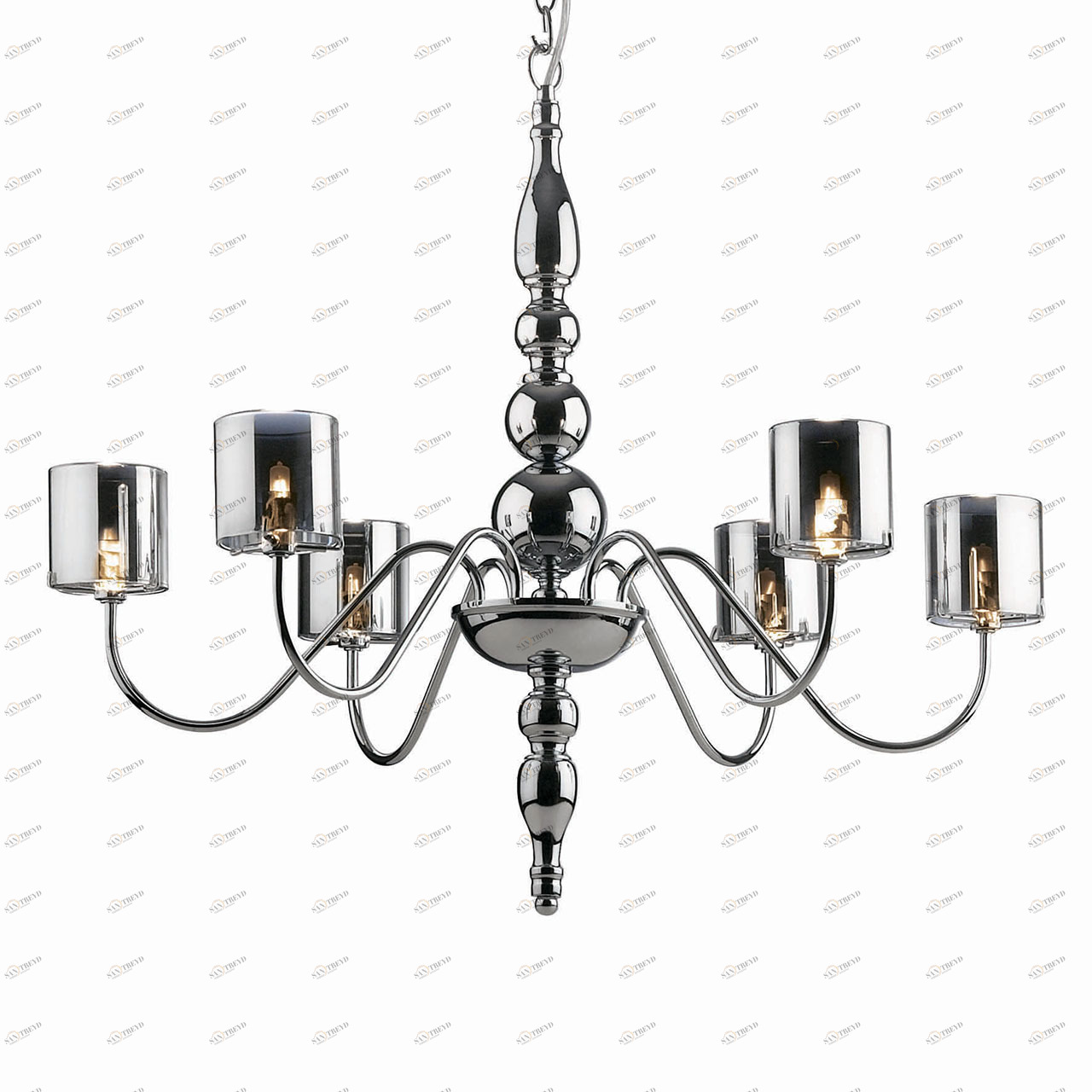 Подвесная люстра Ideal Lux Duca SP6 IDEAL LUX ДИЗАЙНЕРСКИЕ, DUCA 057335 Хром 