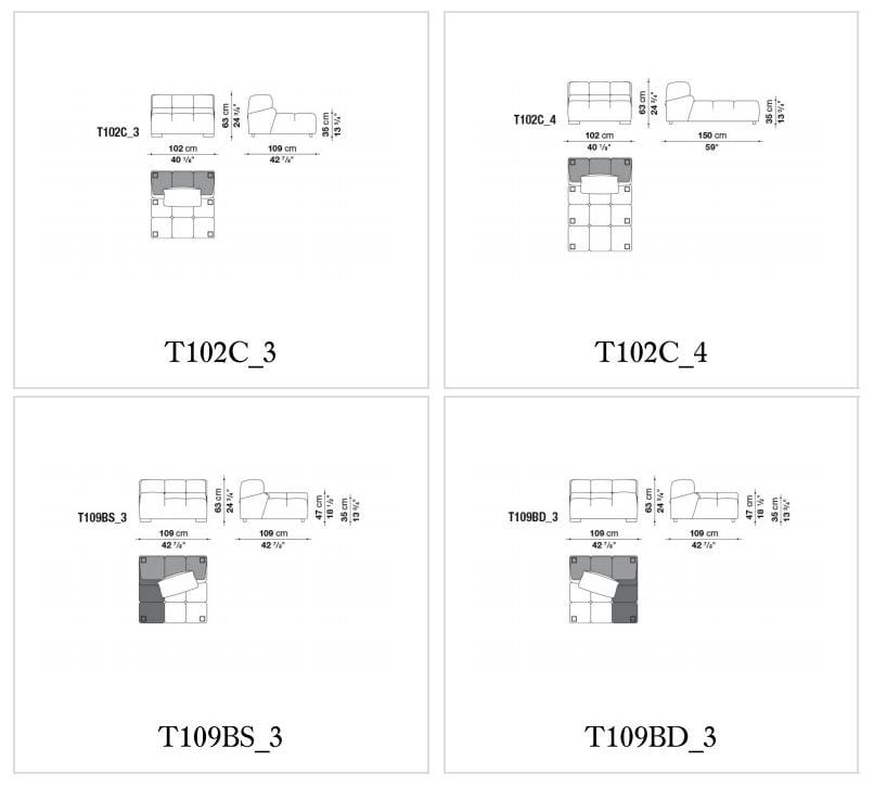 Секционный кожаный диван B&B Italia Tufty Time ARCH-00152198 - Вид №8