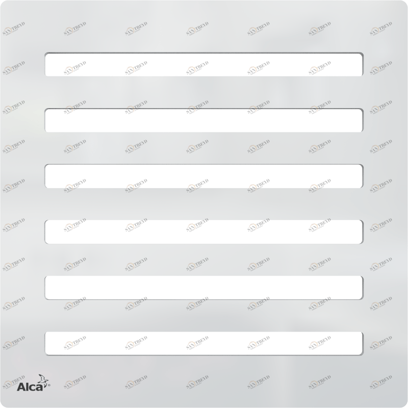 Дизайновая решетка 102×102 мм нержавеющая сталь ALCAPLAST MPV003