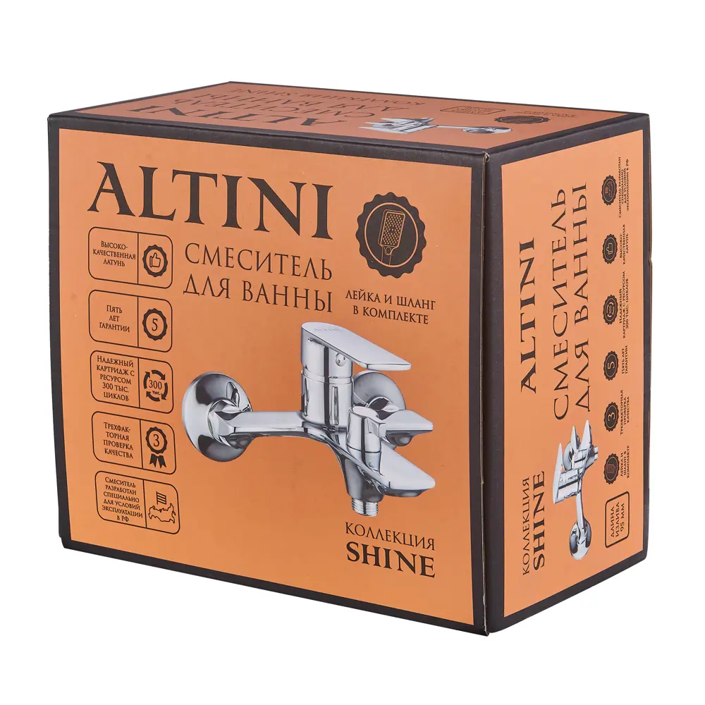 Смеситель для ванны Altini Shine 30531001-C однорычажный цвет хром 89396456 STLM-2054827  - Вид №6