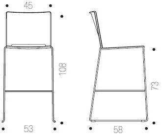 IBEBI Высокий штабелируемый табурет Multi sun-id-1497694 - Вид №5