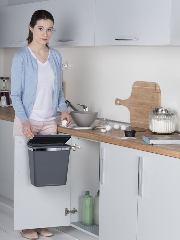 Контейнер для мусора на дверцу Zeta 11 Anthracite NAVAKO 10030 - Вид №5