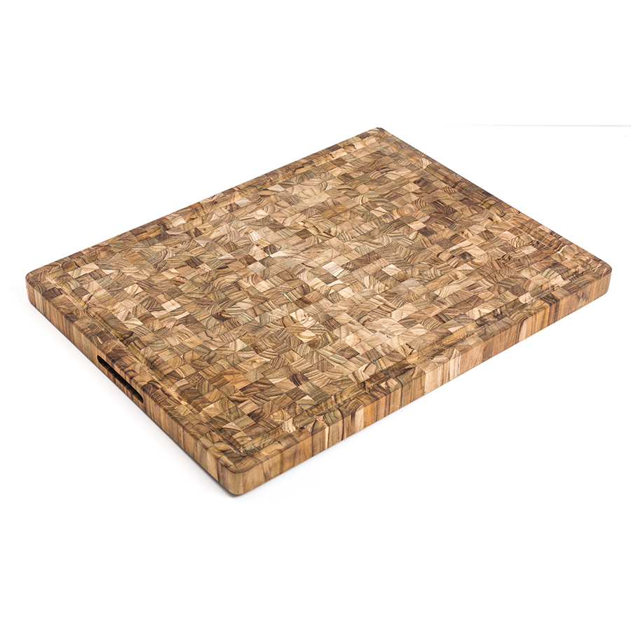 TH333 Доска разделочная торцевая butcher block с желобом для сока 61х46 см TEAKHAUS  - Вид №4