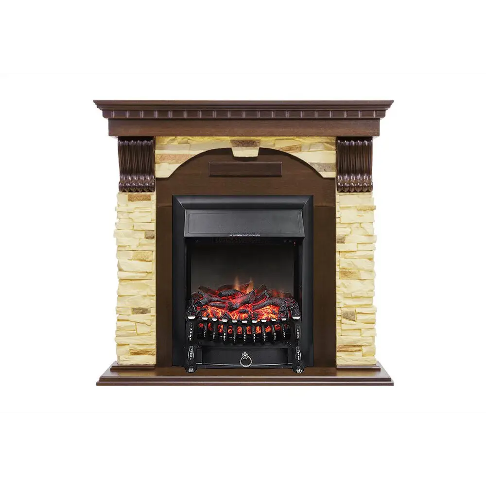 Каминокомплект Royal Flame Dublin с очагом Fobos FX BL 1.5 кВт цвет слоновая кость/темное дерево 89335221 STLM-2198015 
