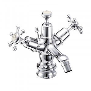 Burlington Смеситель для биде Birkenhead Regent с выталкивающим клапаном с акцентом Медичи BIR13 MED