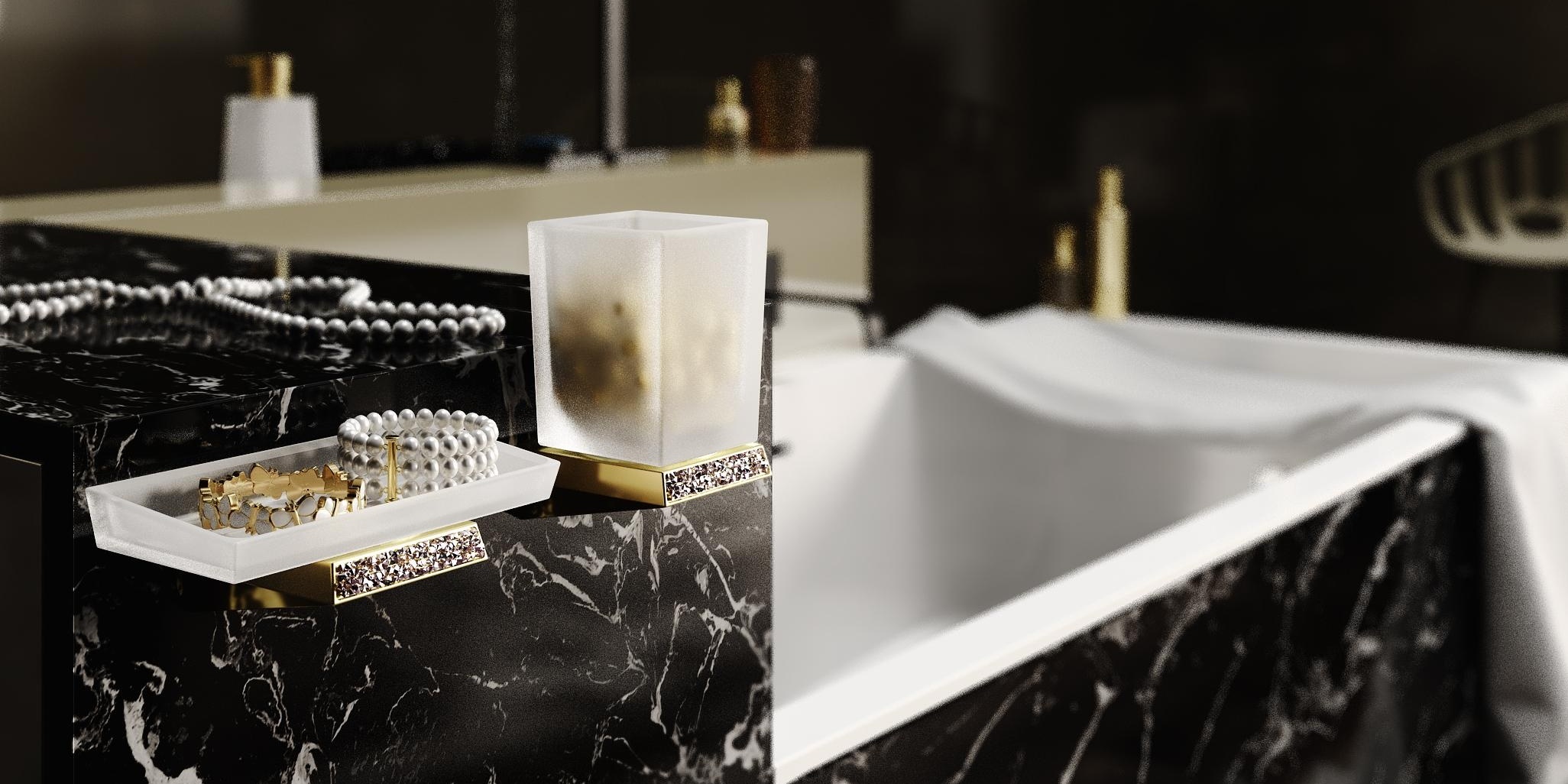 Sonia Стакан для зубных щеток настенный S8 SWK Золото 165018 - Вид №2