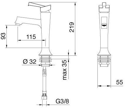 Rubinetterie Treemme Bridge_mono  7912  - Вид №3