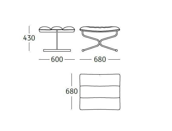 Кожаная мягкая подставка для ног ROSSIN Signa ARCH-00121172 - Вид №1