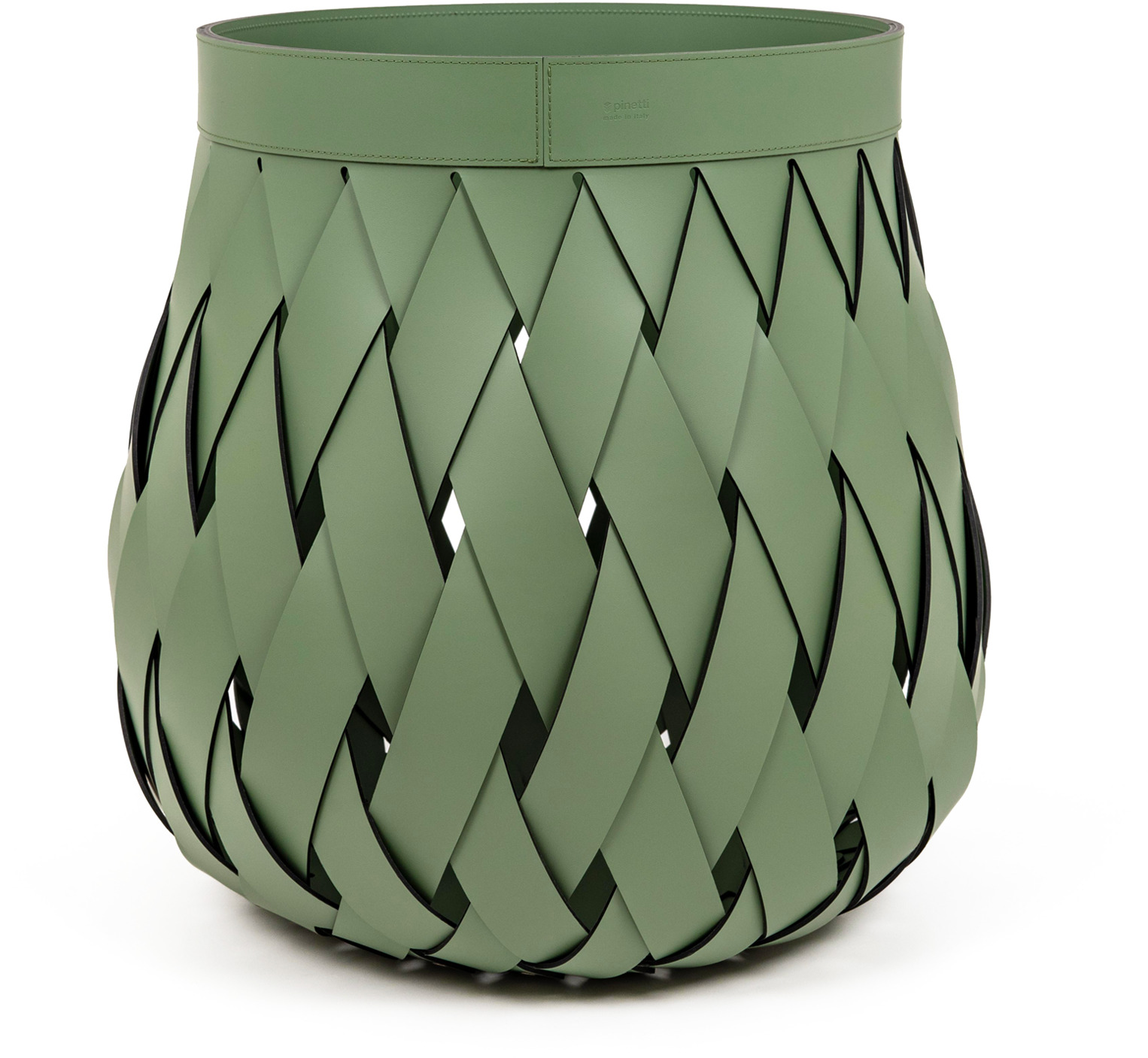 Корзина Canaria - Ø 40XH58 см / регенерированная кожа_brownie