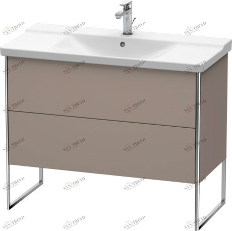 XS446204343 XSquare Тумбочка напольная Базальт матовый, декор Duravit