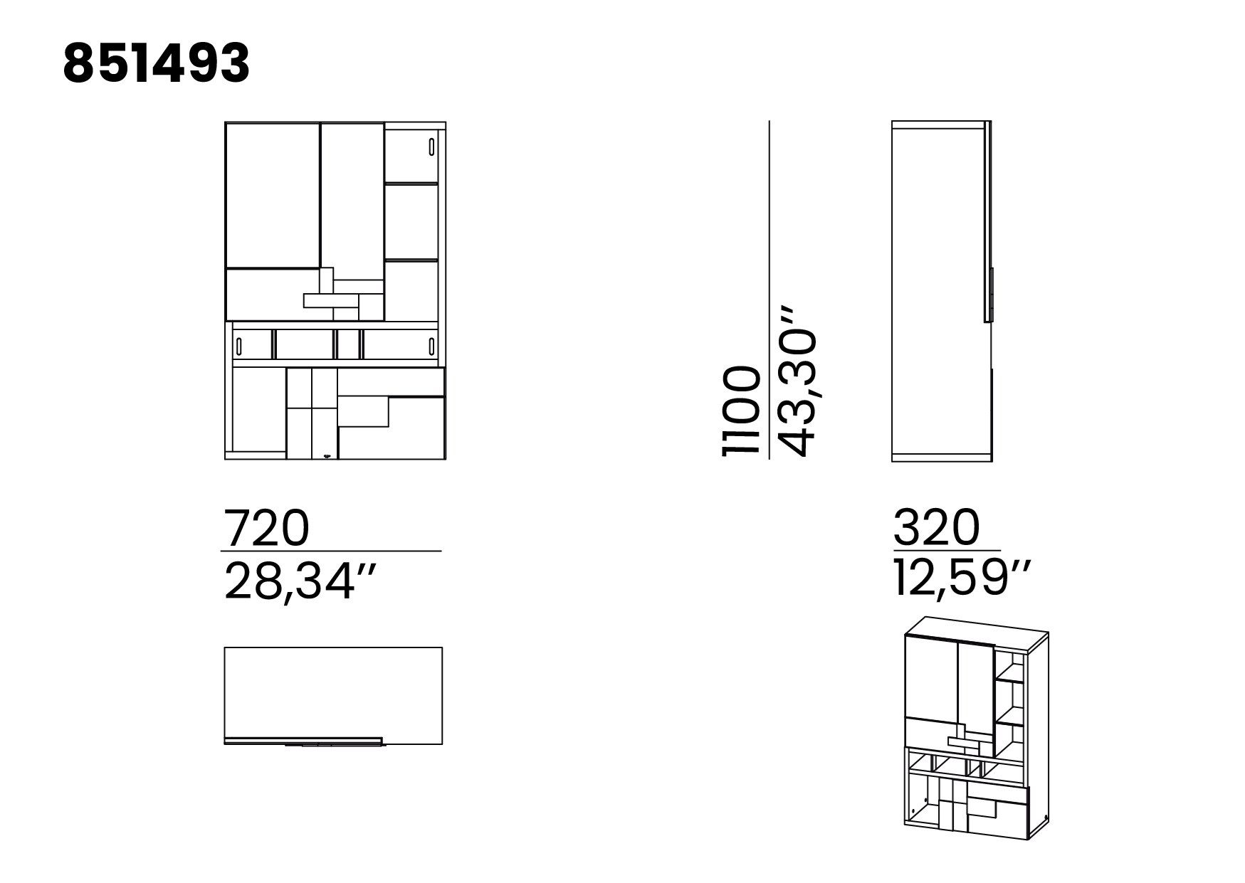 Деревянный навесной шкаф animovel Уэмбли ARCH-00111064 - Вид №5