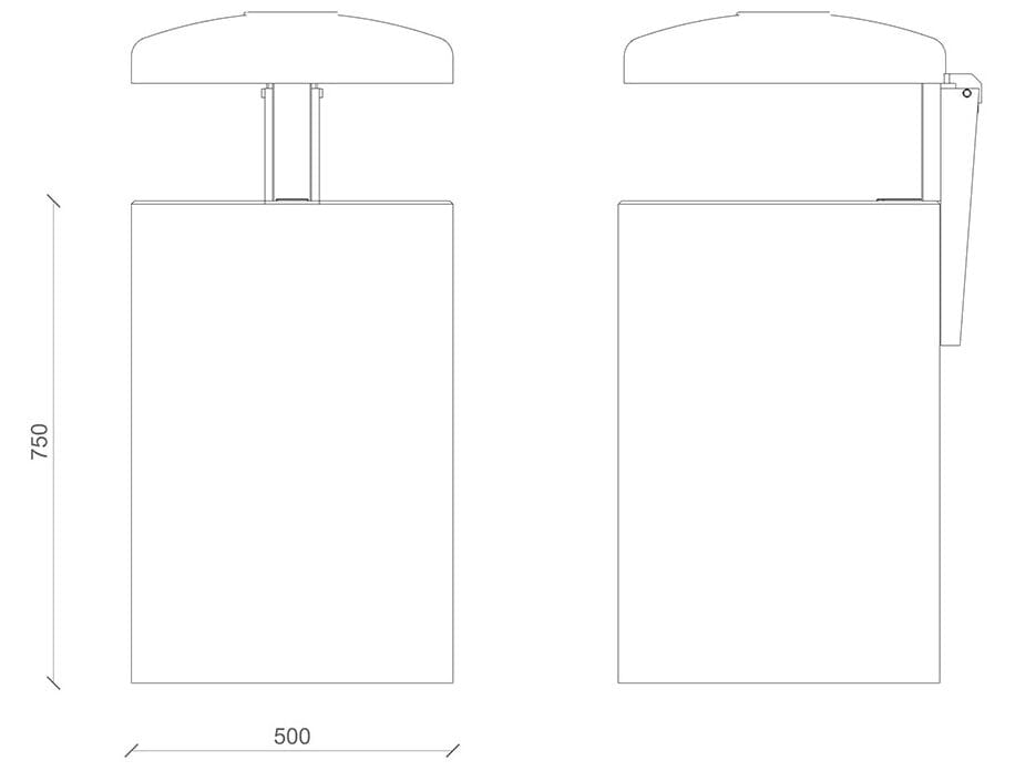 Держатель для мусора с крышкой Lazzari Афродита ARCH-00012404 - Вид №7