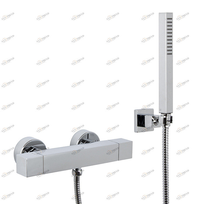 F4245 Термостатический смеситель внешнего монтажа с душевым комплектом С МЕТАЛЛИЧЕСКИЕ РУЧКИ FIMA CARLO FRATTINI Fimatherm 