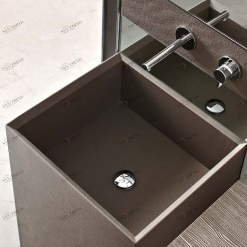 А834 Накладная раковина на столешницу  прямоугольная Arbi 