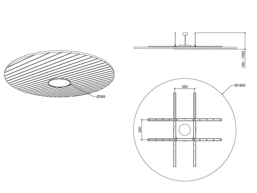 Рециркулированный пластичный акустический подвесной светильник IMPACT ACOUSTIC® CIRC ARCH-00069779 - Вид №8