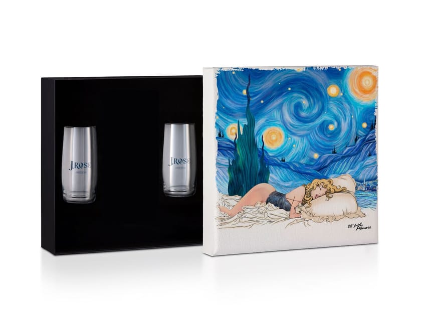 Коробка с бутылкой джина и стаканами J.Rose J. Rose London Dry Gin-Limited Edition ARCH-00051991