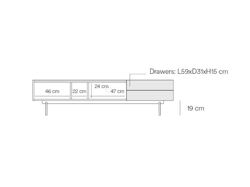 Шкаф для телевизора из МДФ с распашными дверцами TEULAT восемь ARCH-00073815 - Вид №7