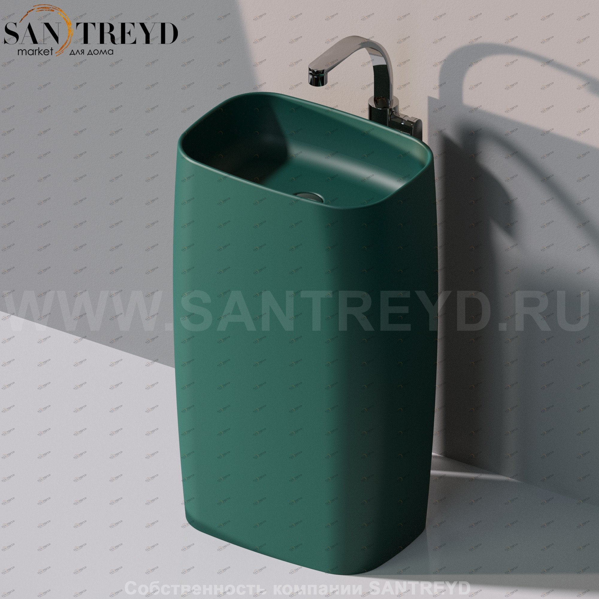 FG52C5020 Напольная раковина стоящая прямоугольная Ceramica Flaminia Flag