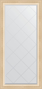 BY 4269 Зеркало с гравировкой в багетной раме - старый гипс 82 mm EVOFORM Exclusive-G