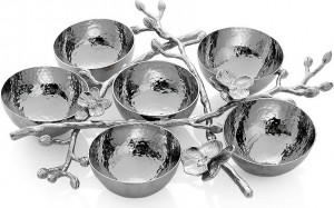 10583980 Michael Aram Менажница шестисекционная Michael Aram Белая орхидея 29см Сталь нержавеющая