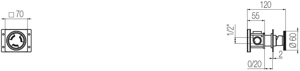 GEDA Смеситель настенный однорычажный Tibò Tib26 Santreyd - Вид №1