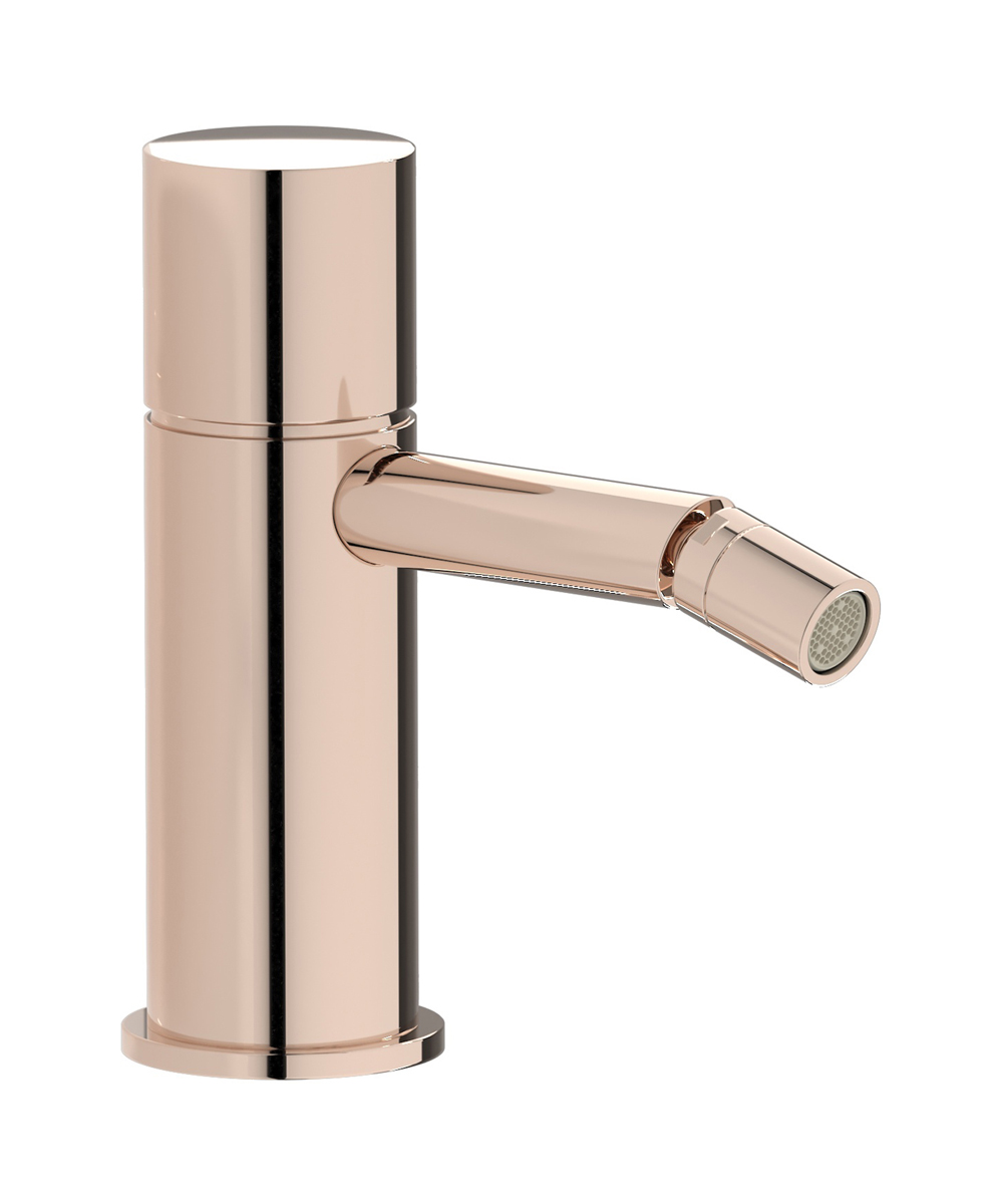 Смеситель для биде на 1 отверстие в комплекте с донным клапаном. WE ARE IB rr220rs Rose Gold Brera