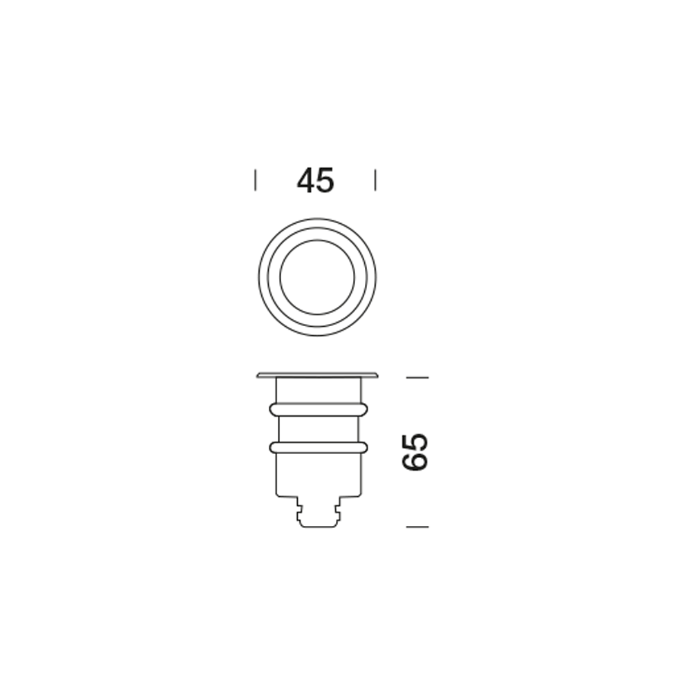 8400065 Встраиваемый в пешеходный пол Platek NANO FULL INOX TONDO  NANO FULL INOX - 1 LED 4000K diffuse  - Вид №20