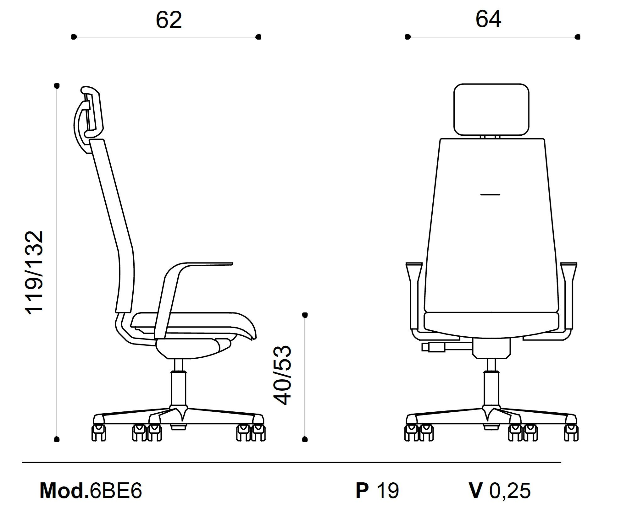 Вращающееся офисное кресло с высокой спинкой Ares Line Zero7 Elegant ARCH-00044617 - Вид №4