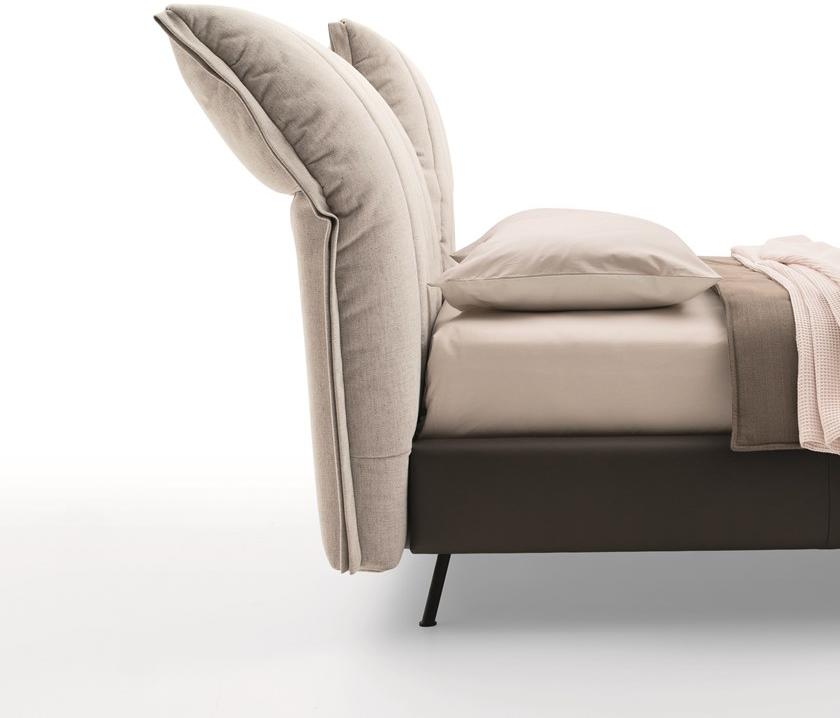 Ditre Italia Кровать из кожи и ткани с высоким изголовьем On line sun-id-1475299 - Вид №5