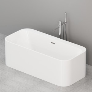 743001 Ванна отдельностоящая из акрила в комплекте с донным клапаном клик-клак 170 см цвет Белая глазурь Kerasan Tribeca Италия
