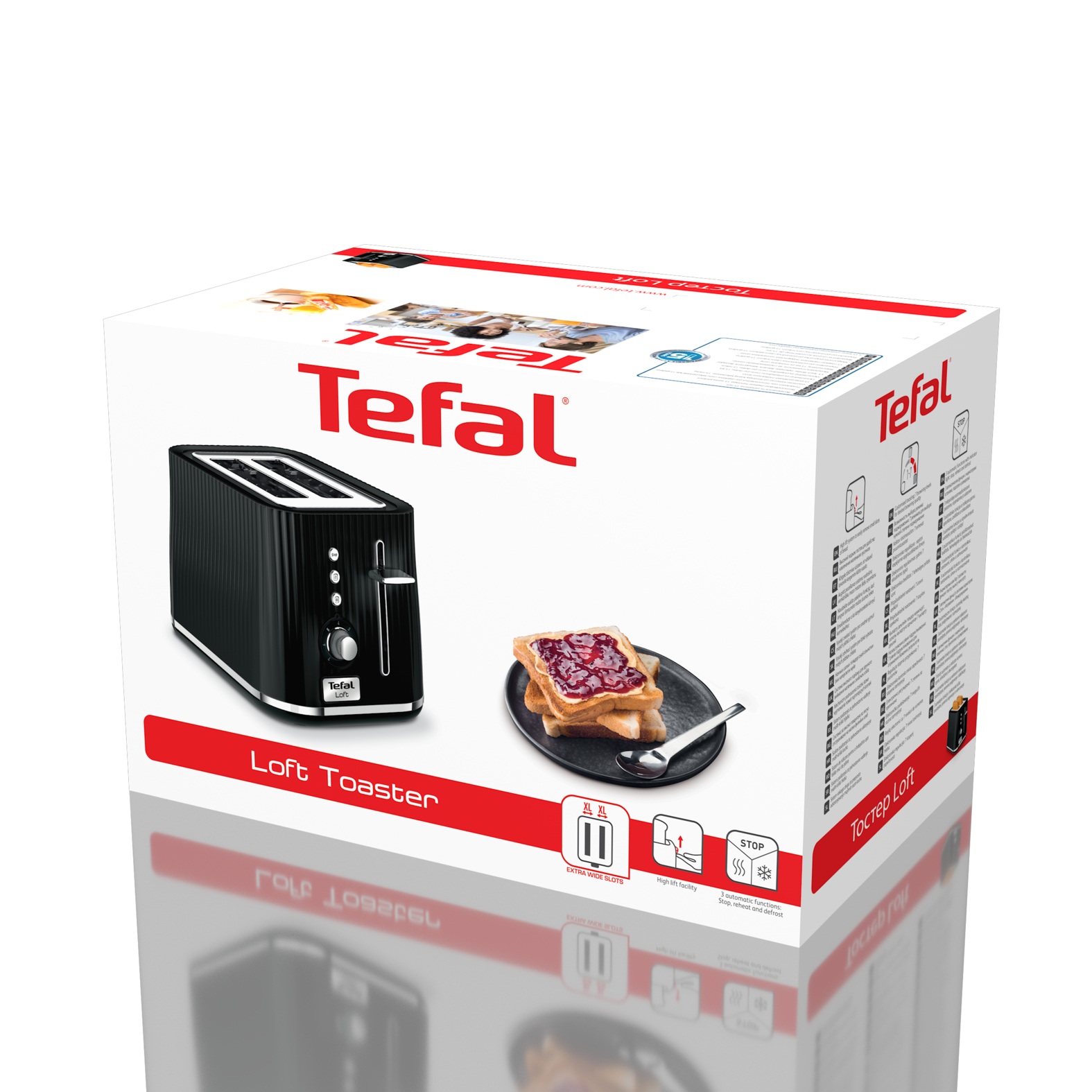 5606950 Тостер Tefal Loft TT761838 черный STDN-0108494 - Вид №1
