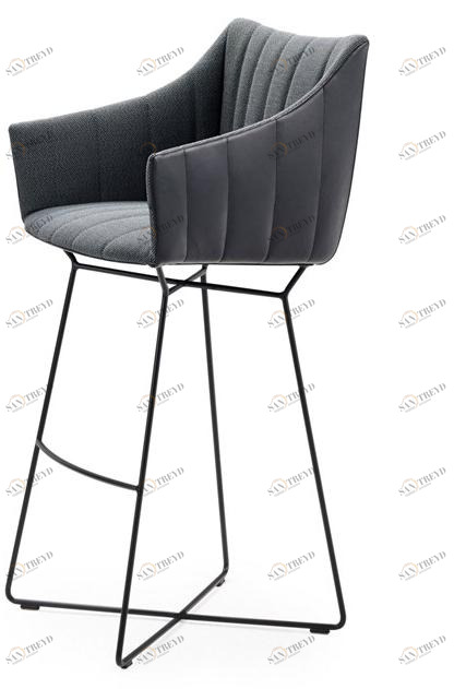 Freifrau Высокий табурет из ткани с подставкой для ног Rubie sun-id-1447098