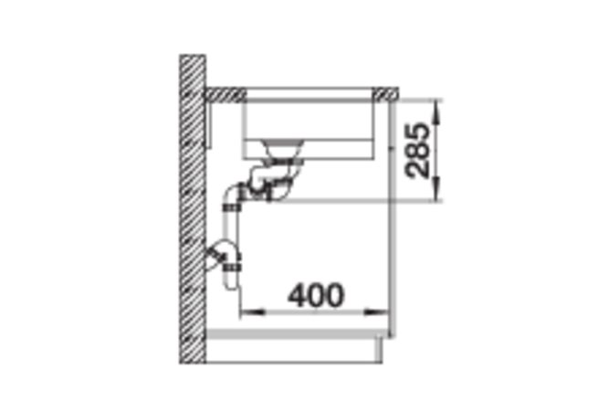 526129 Кухонная мойка Blanco Solis 340/180-U чаша слева  Blanco Solis  - Вид №3