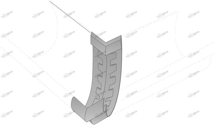 First Corporation Внешний уголок для желоба First plast Aen125n