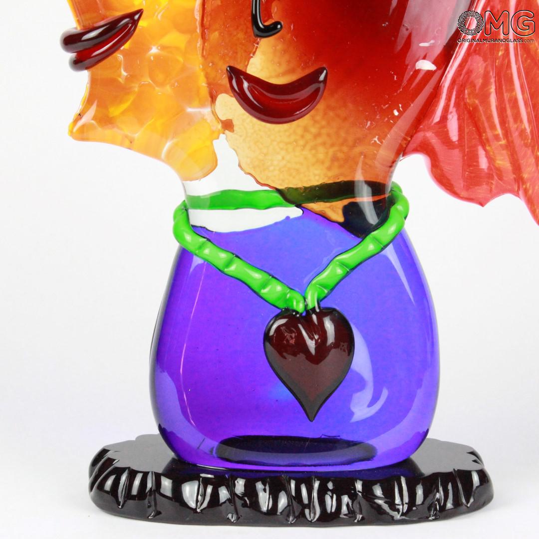 3008 ORIGINALMURANOGLASS Скульптура Поп-арт Голова Женщины - по мотивам Пикассо - Original Murano Glass OMG 33 см  - Вид №1