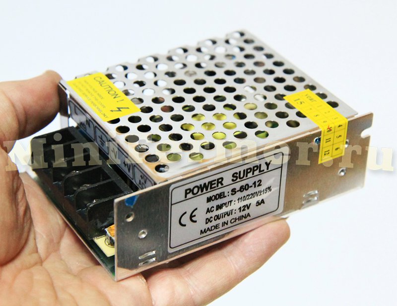 2152 Блок питания 220V AC / 12V DC 5А small LAB.Space  - Вид №6