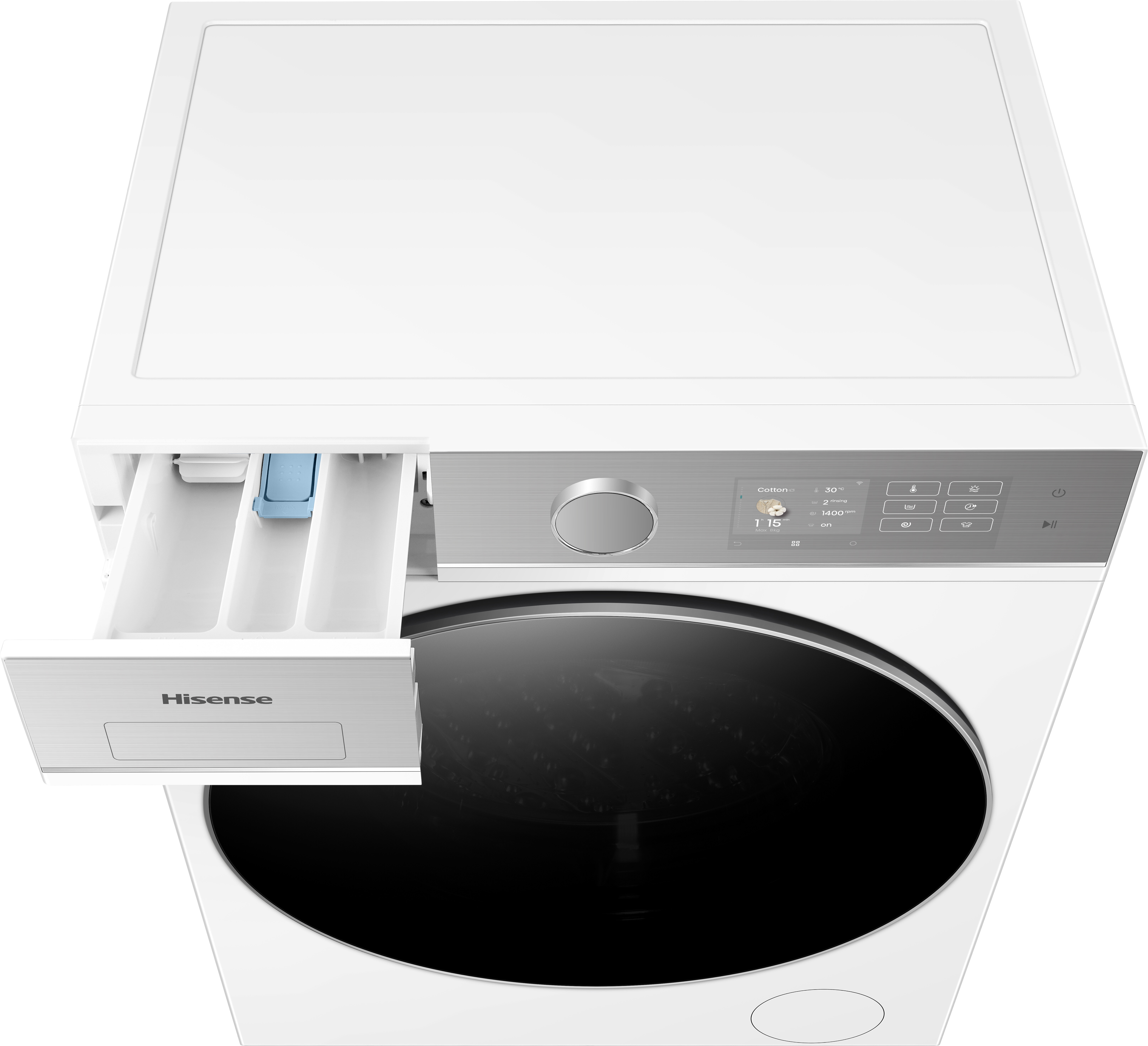 9281302 Стирально-сушильная машина Hisense WD5I8043BWF1 белый STDN-0117742 - Вид №2
