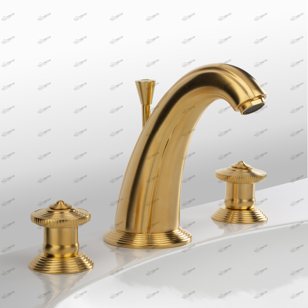 C39-1301 C39-1301 Смеситель для раковины на 3 отверстия АЛИЗЕ КАННЕЛЕ Cristal & Bronze ALIZÉ CANNELÉ 