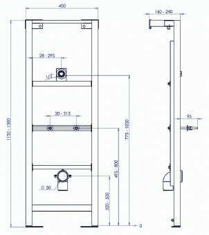 Инсталляция Ifo Technic  RP050301000 для писсуара Santreyd  - Вид №1
