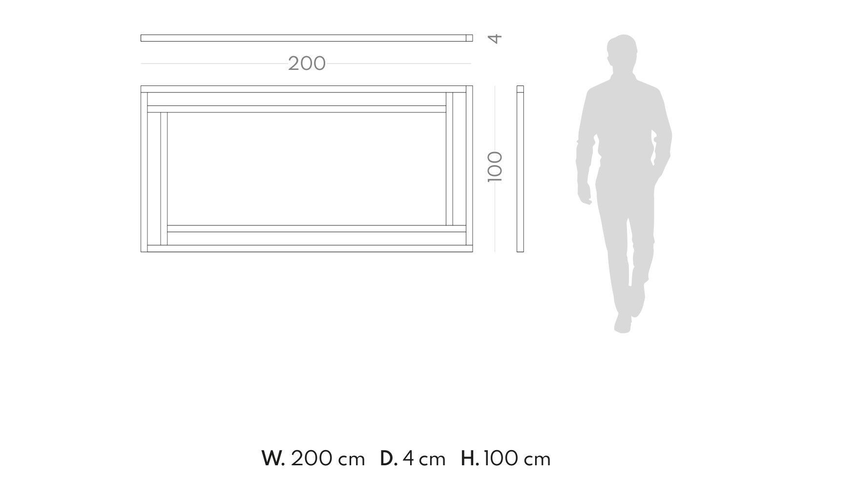 Прямоугольное зеркало с рамой стены PRADDY Miller ARCH-00091538 - Вид №1
