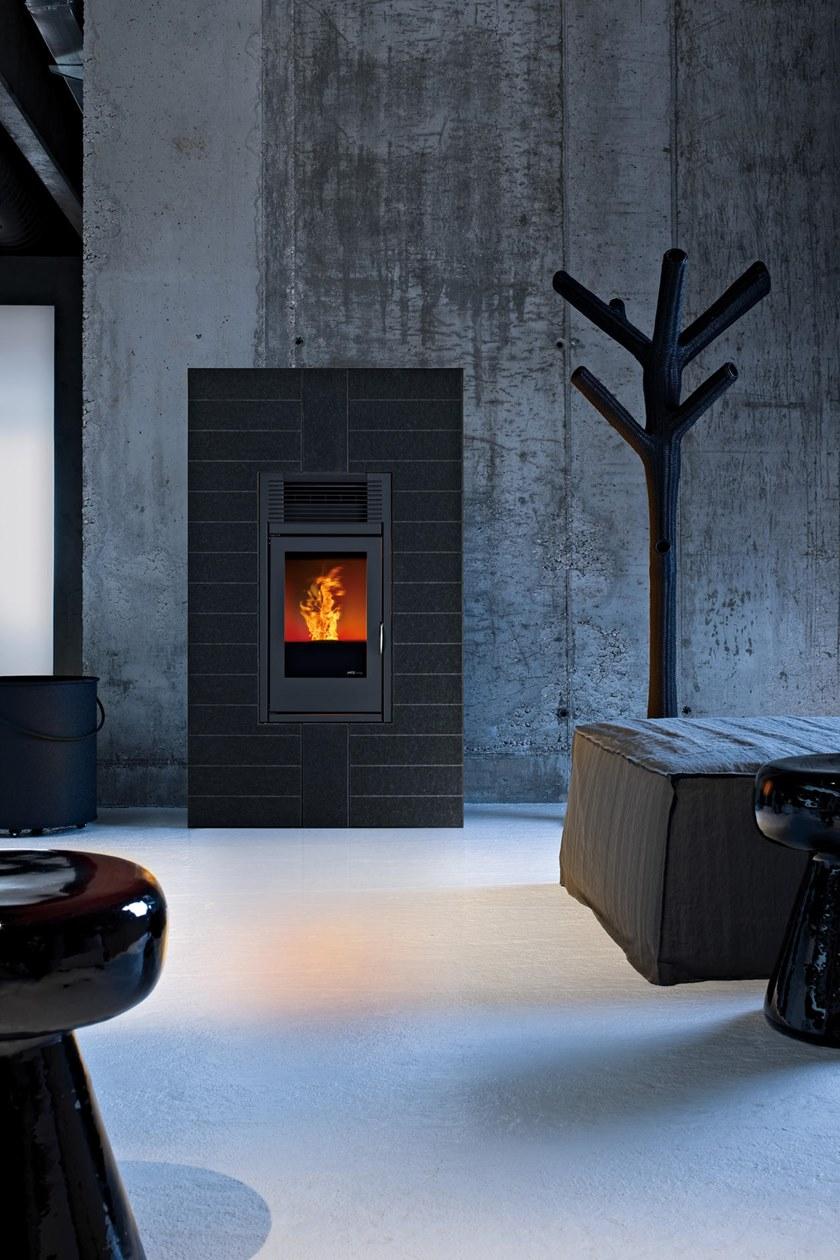 MCZ Пеллетная печь из стали и абсолютно черного цвета sun-id-1355416 - Вид №1