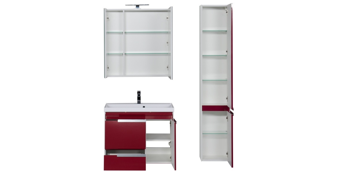 Комплект мебели Aquanet Тиволи 80 бордо 00180565 - Вид №2