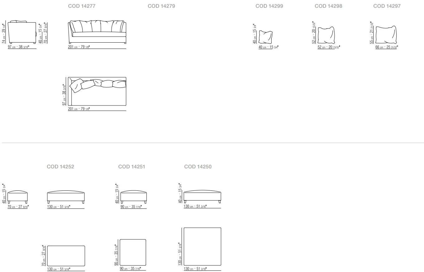 Flexform 3-х местный тканевый диван со съемным чехлом Victor sun-id-1408425 - Вид №5