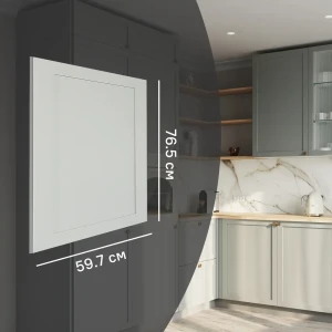 Фасад кухонный Кинель Konsensa из массива ясеня серо-зеленый матовый 89398696