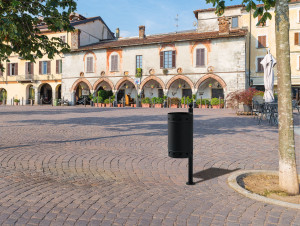 Наружная стальная стойка для мусора