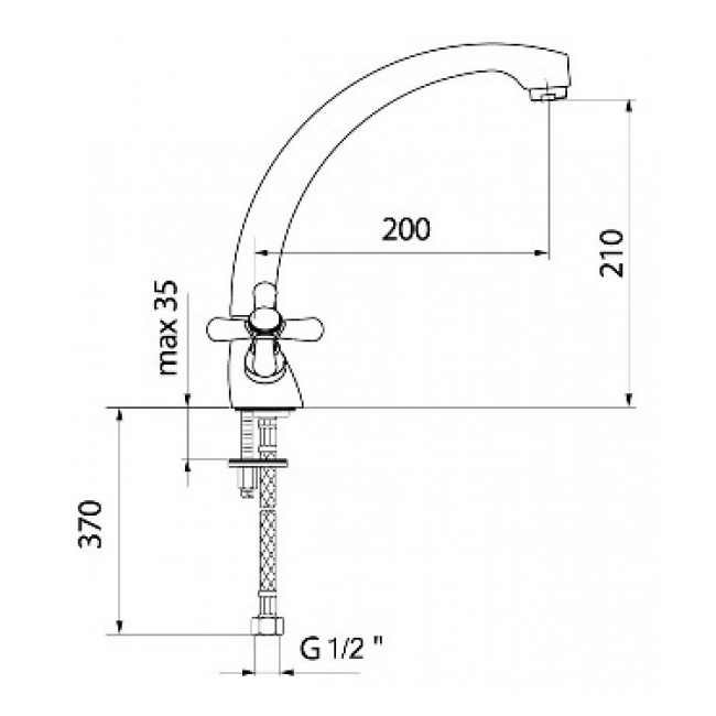 AM780302015 Смеситель для кухни Webert Kitchen Armony  - Вид №1