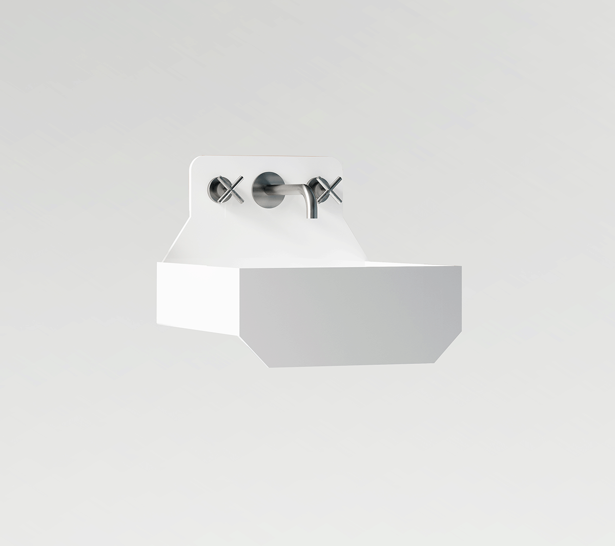 com_EXLAVFRIEZE1H Подвесная раковина настенная прямоугольная Ex.T Frieze белая