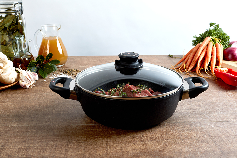 Сотейник индукционный Swiss Diamond со стеклянной крышкой, две ручки, Ø24 см XD6824IC - Вид №2