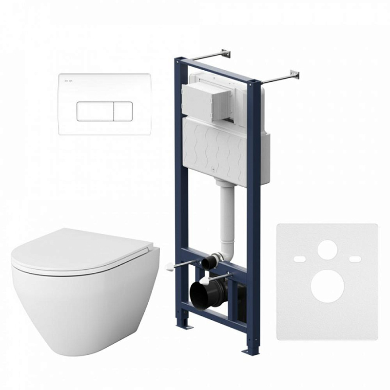 IS48001.701700 Инсталл с клав Pro M белый с подв унит Spirit V2.0 FlashClean с сид м/л AM.PM Spirit 2.0 